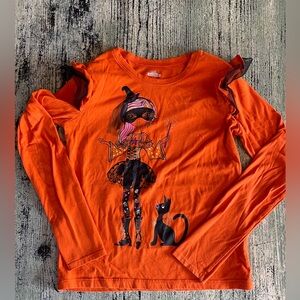 Orange Kids Halloween Witch Shirt